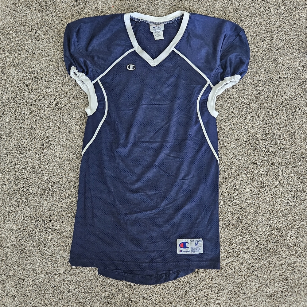 Champion Touchdown Football Game Jersey Blue Men's Sz Med NWOT Practice Blank